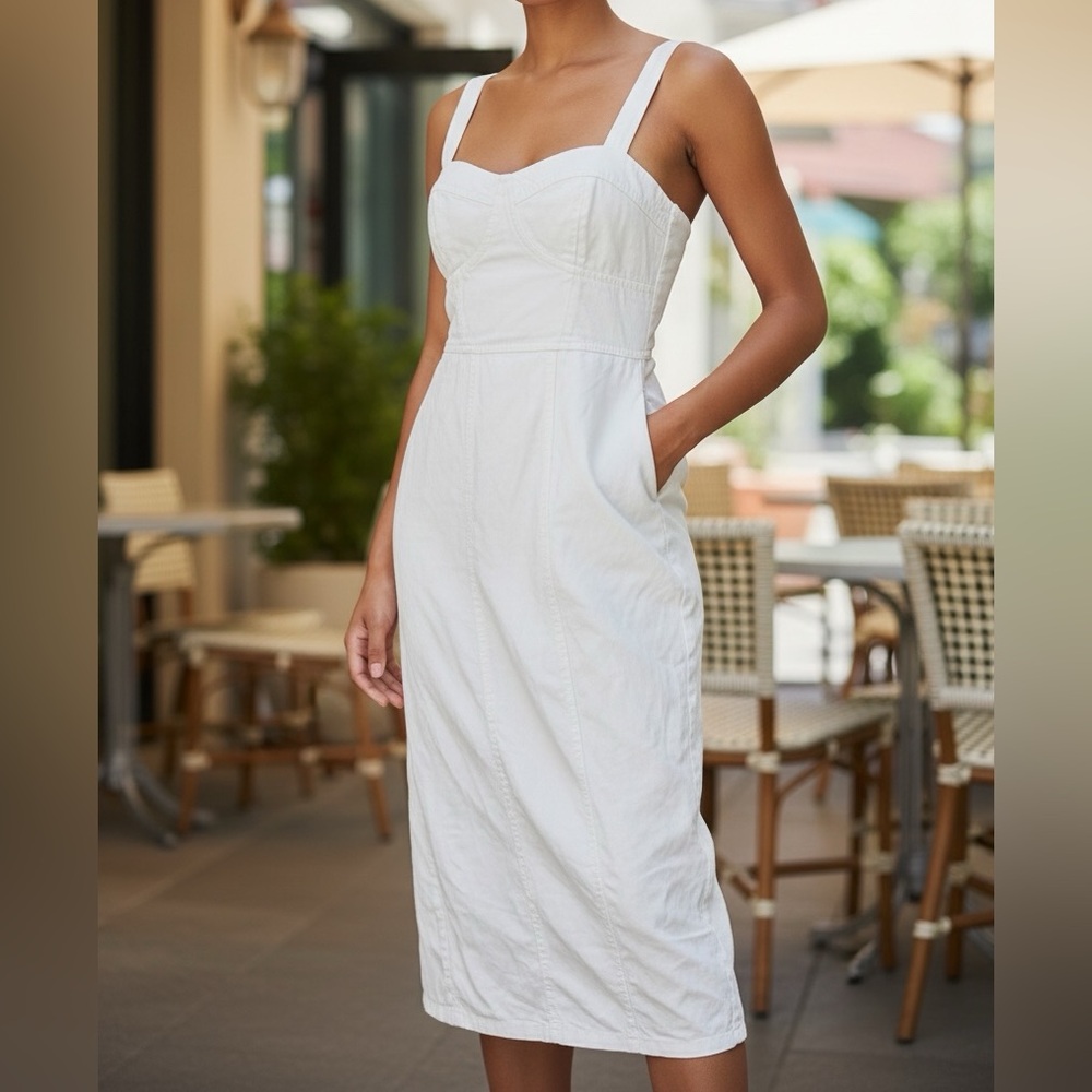 Hype Cream Midi Dress